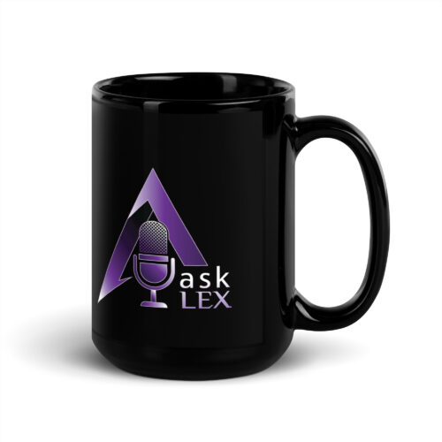 Ask LEX - Black Glossy Mug
