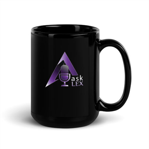 Ask LEX - 02 Black Glossy Mug
